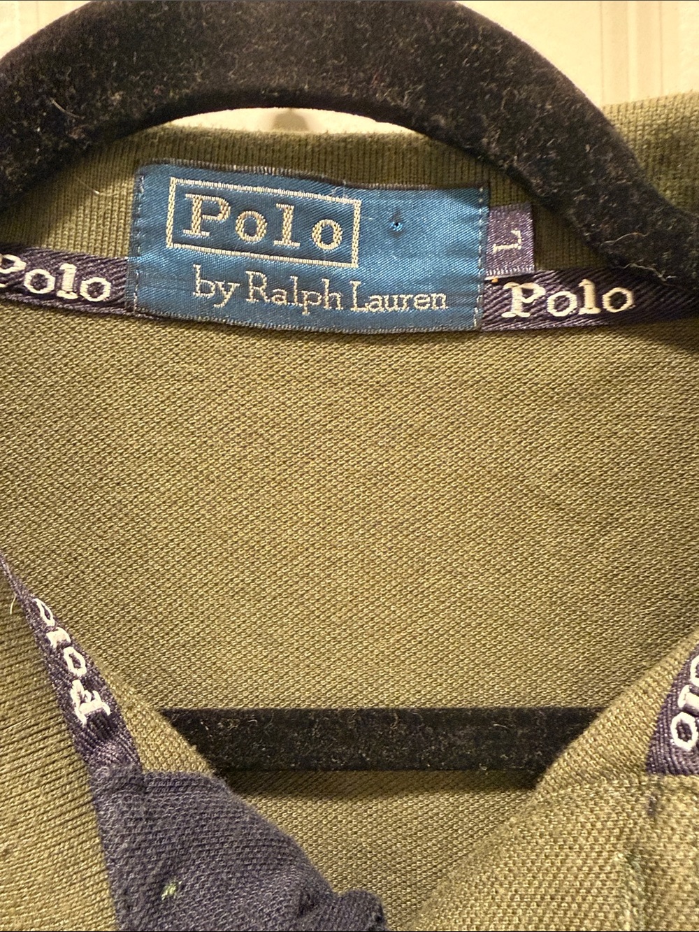 Polo Ralph Lauren Rare vintage Navy Green 2 horses logo short sleeve Colorblock - Picture 2 of 7